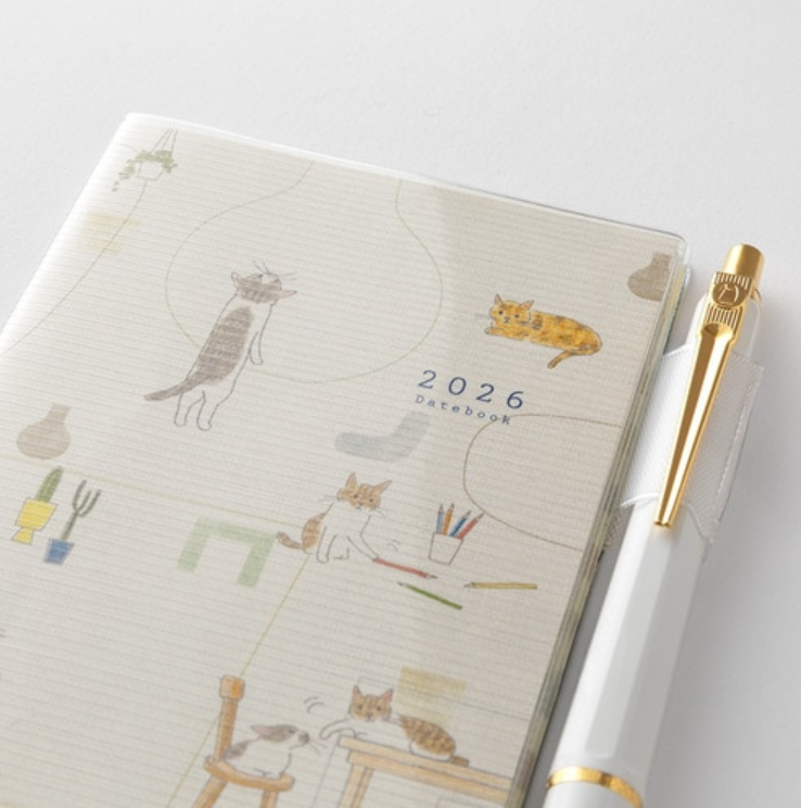 Midori Pocket Diary Mini 2026 | Cozy Cat