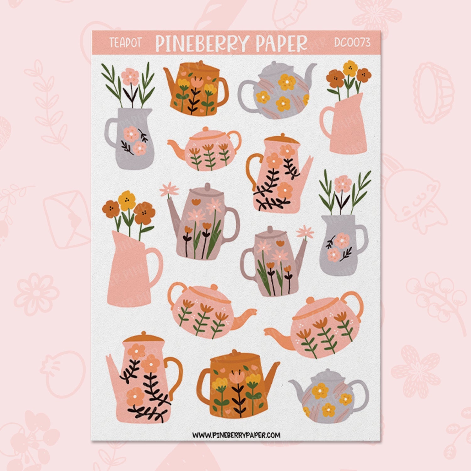 Teapot Sticker Sheet