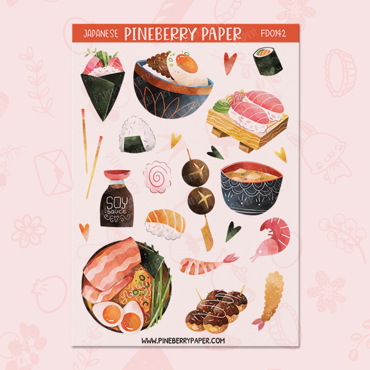 Japanese Food Sticker Sheet