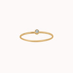 Tiny March Birthstone Ring ∙ Aquamarine