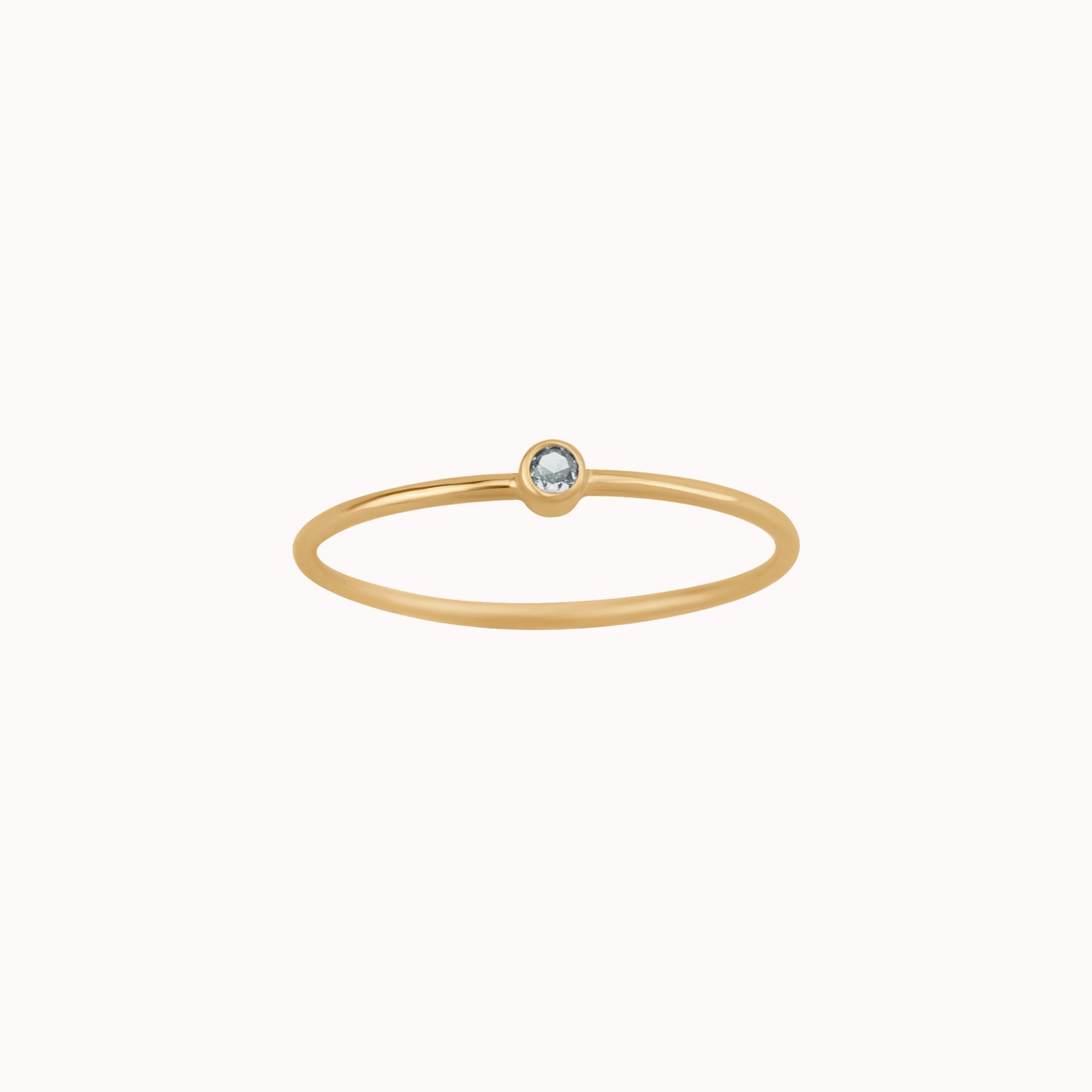 Tiny March Birthstone Ring ∙ Aquamarine