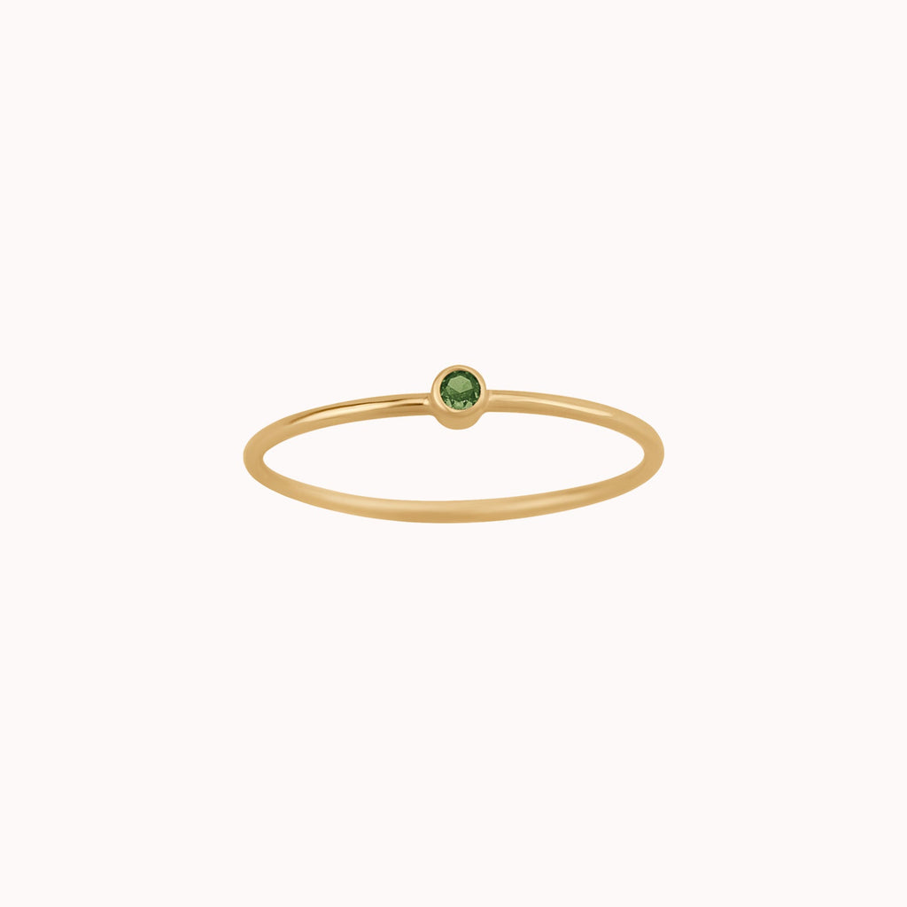 Tiny August Birthstone Ring ∙ Peridot