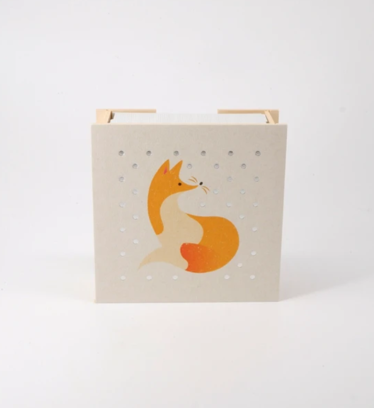 Hokkaido Fox Memo Pad in Paper Box | MORITA Animal Series