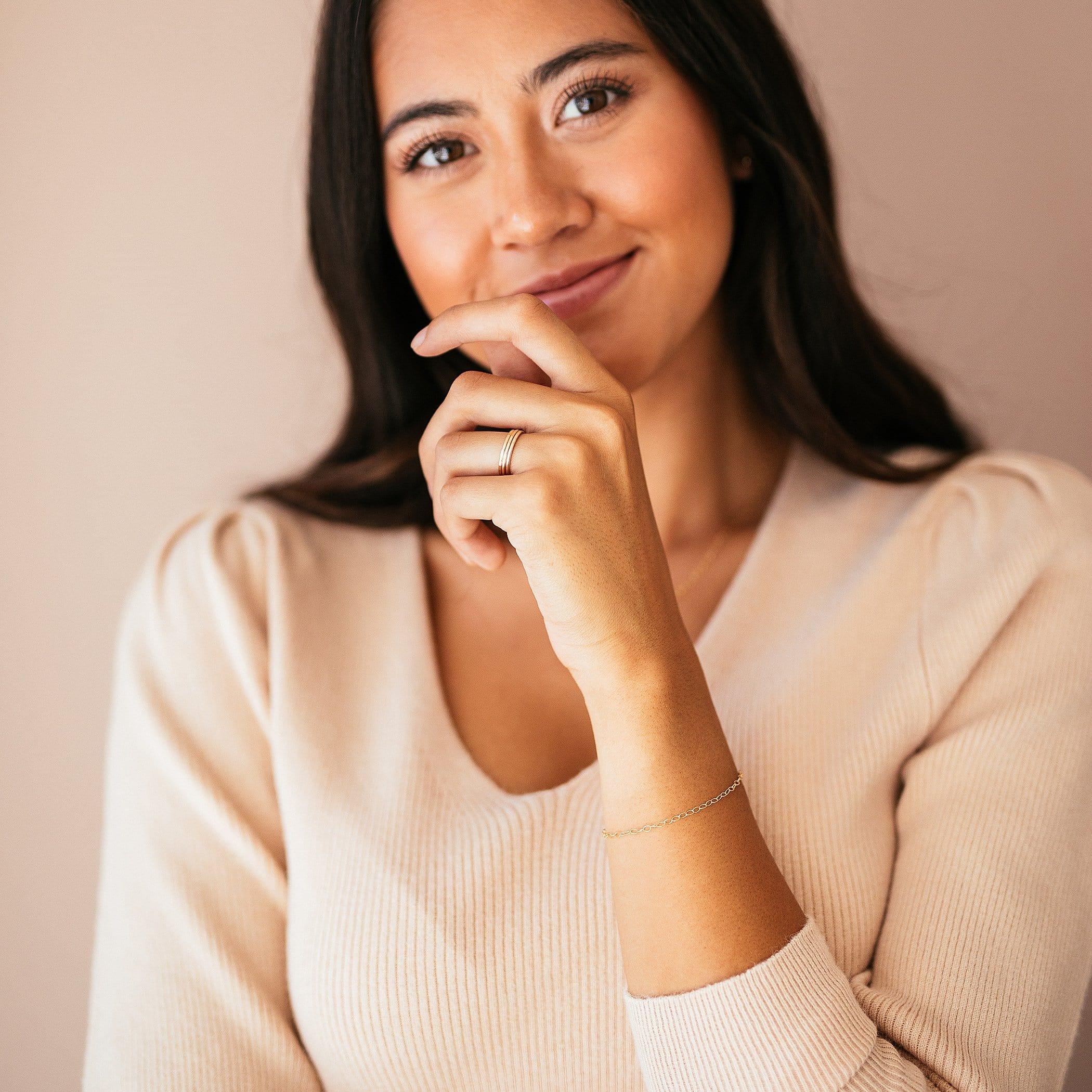 Bracelet minimaliste à maillons