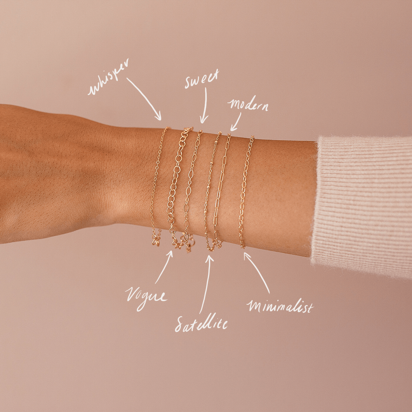 Bracelet minimaliste à maillons