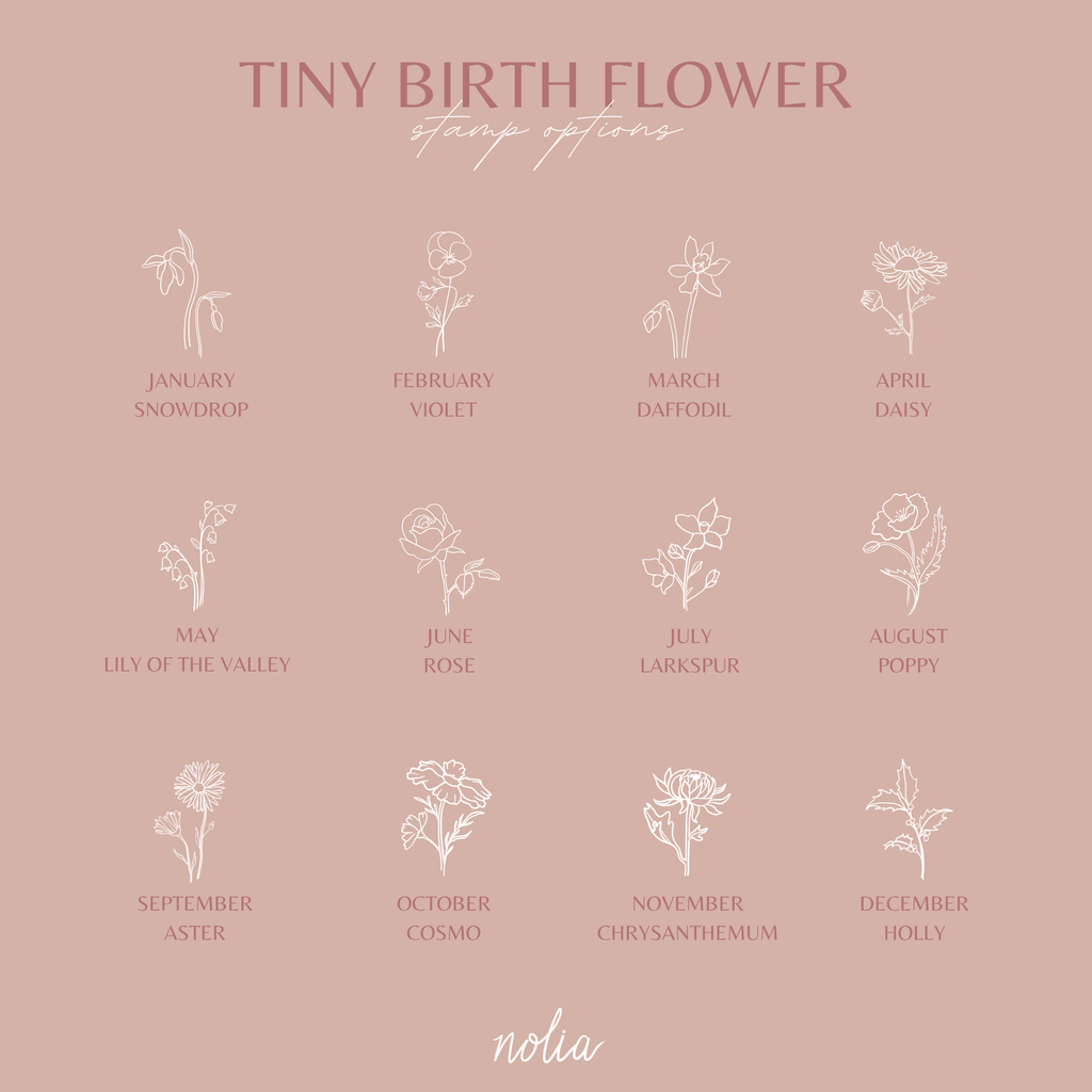 Tiny Birth Flower Necklace