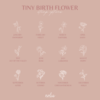 Tiny Birth Flower Necklace
